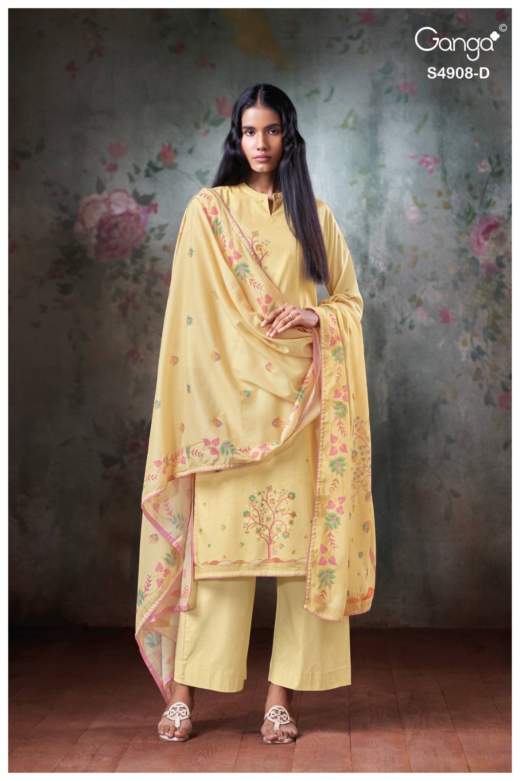 ELYNDRIA 4908 By GANGA FASHION Stylish Beautiful Colourful Cotton Dresses At Wholesale Price
